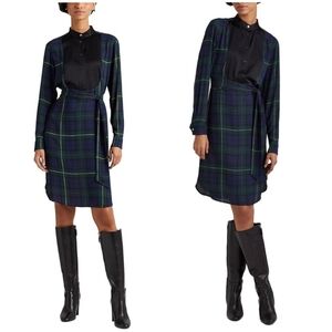 RALPH LAUREN Plaid Belted Dress